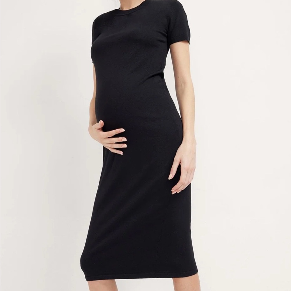 Hatch The Softsculpt Knit Eliza Dress in Black